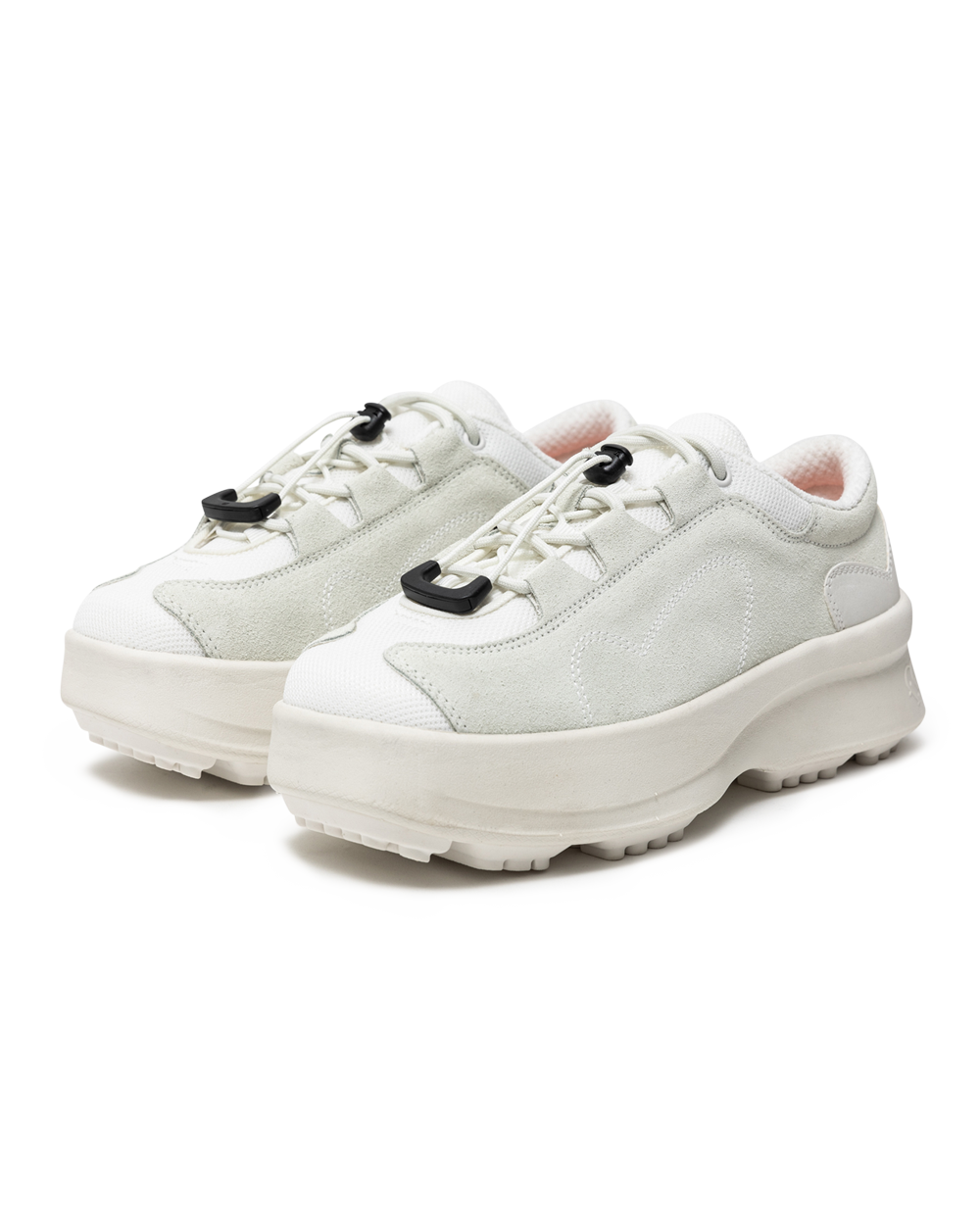 [10% 할인] Hazy platform sneakers_White