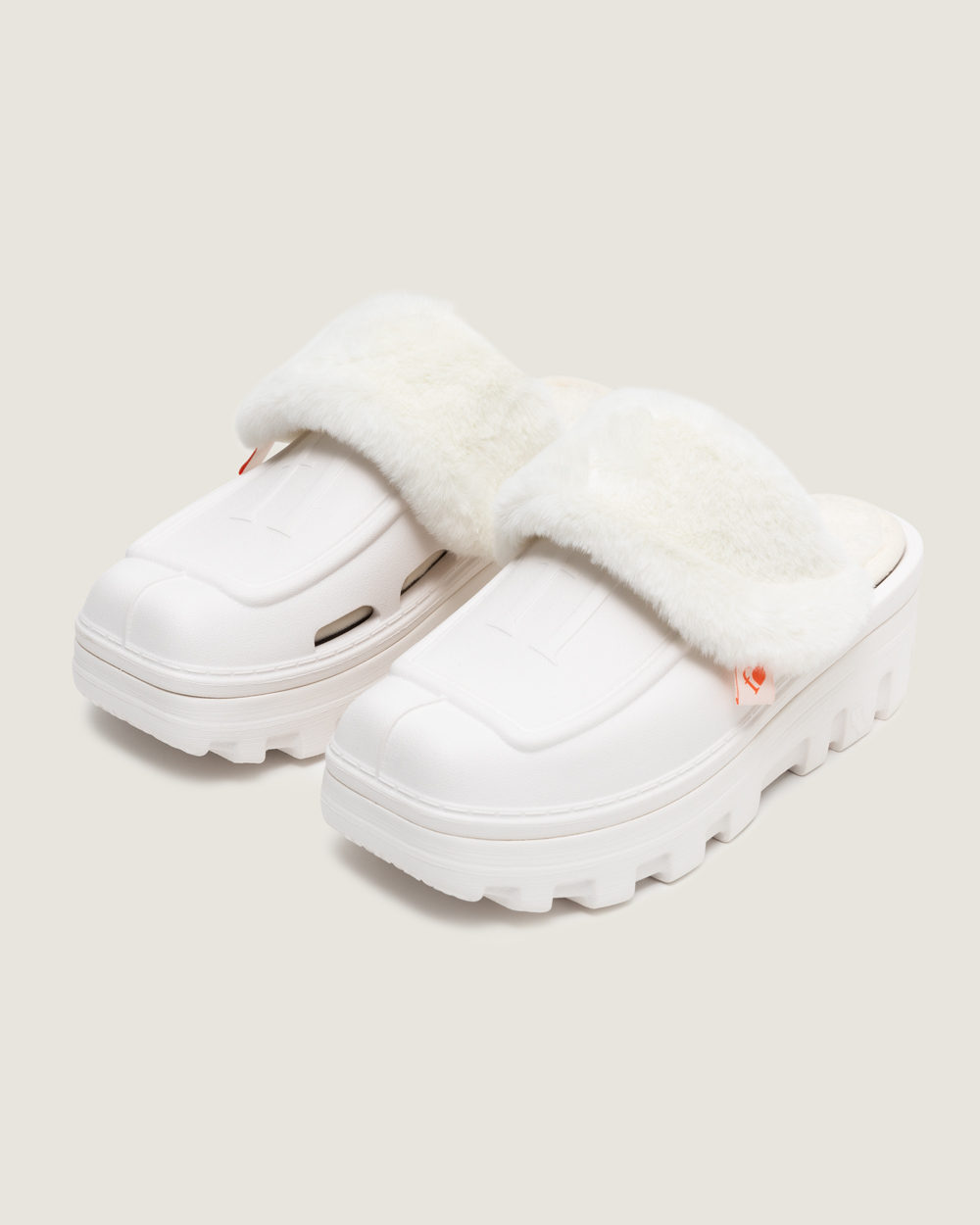 [무료반품] [SET] Nube fur socks &amp; Nube mule_White